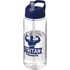 H2O Active® Octave Tritan 600 ml urheilujuomapullo nokallisella korkilla, läpikuultava-valkoinen, sininen lisäkuva 1
