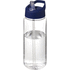 H2O Active® Octave Tritan 600 ml urheilujuomapullo nokallisella korkilla, läpikuultava-valkoinen, sininen liikelahja logopainatuksella
