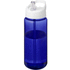 H2O Active® Octave Tritan 600 ml urheilujuomapullo nokallisella korkilla, valkoinen, sininen liikelahja logopainatuksella
