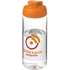 H2O Active® Octave Tritan 600 ml urheilujuomapullo pikalukittavalla korkilla, läpikuultava-valkoinen, oranssi lisäkuva 1