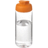 H2O Active® Octave Tritan 600 ml urheilujuomapullo pikalukittavalla korkilla, läpikuultava-valkoinen, oranssi liikelahja logopainatuksella