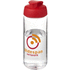 H2O Active® Octave Tritan 600 ml urheilujuomapullo pikalukittavalla korkilla, läpikuultava-valkoinen, punainen lisäkuva 1