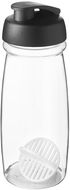H2O Active® Pulse 600 ml -shakerpullo, läpikuultava-valkoinen, musta liikelahja logopainatuksella