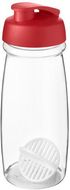 H2O Active® Pulse 600 ml -shakerpullo, läpikuultava-valkoinen, punainen liikelahja logopainatuksella