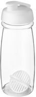 H2O Active® Pulse 600 ml -shakerpullo, valkoinen, läpikuultava-valkoinen liikelahja logopainatuksella