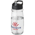 H2O Active® Pulse 600 ml -urheilujuomapullo kaatonokkakannella, läpikuultava-valkoinen, musta lisäkuva 1