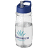 H2O Active® Pulse 600 ml -urheilujuomapullo kaatonokkakannella, läpikuultava-valkoinen, sininen lisäkuva 1
