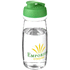 H2O Active® Pulse 600 ml flip kansi urheilujuomapullo, läpikuultava-valkoinen, vihreä lisäkuva 1