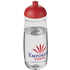 H2O Active® Pulse 600 ml kupukantinen urheilujuomapullo, läpikuultava-valkoinen, punainen lisäkuva 1