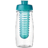 H2O Active® Pulse 600 ml läppäkantinen urheilujuomapullo & uuttaja, läpikuultava-valkoinen, aqua-blue lisäkuva 2