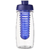 H2O Active® Pulse 600 ml läppäkantinen urheilujuomapullo & uuttaja, läpikuultava-valkoinen, sininen lisäkuva 2