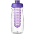H2O Active® Pulse 600 ml läppäkantinen urheilujuomapullo & uuttaja, läpikuultava-valkoinen, violetti lisäkuva 2