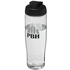 H2O Active® Tempo 700 ml flip kansi urheilujuomapullo, läpikuultava-valkoinen, musta lisäkuva 1