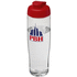 H2O Active® Tempo 700 ml flip kansi urheilujuomapullo, läpikuultava-valkoinen, punainen lisäkuva 1