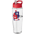 H2O Active® Tempo 700 ml kaatonokkakantinen urheilujuomapullo, läpikuultava-valkoinen, punainen lisäkuva 1
