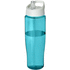 H2O Active® Tempo 700 ml kaatonokkakantinen urheilujuomapullo, valkoinen, aqua-blue liikelahja logopainatuksella