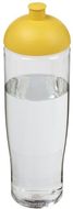 H2O Active® Tempo 700 ml kupukantinen urheilujuomapullo, läpikuultava-valkoinen, keltainen liikelahja logopainatuksella