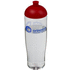 H2O Active® Tempo 700 ml kupukantinen urheilujuomapullo, läpikuultava-valkoinen, punainen lisäkuva 1