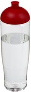 H2O Active® Tempo 700 ml kupukantinen urheilujuomapullo, läpikuultava-valkoinen, punainen liikelahja logopainatuksella