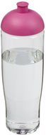 H2O Active® Tempo 700 ml kupukantinen urheilujuomapullo, läpikuultava-valkoinen, ruusu liikelahja logopainatuksella