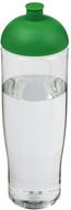 H2O Active® Tempo 700 ml kupukantinen urheilujuomapullo, läpikuultava-valkoinen, vihreä liikelahja logopainatuksella