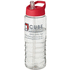 H2O Active® Treble 750 ml -urheilujuomapullo kaatonokkakannella, läpikuultava-valkoinen, punainen lisäkuva 1