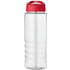 H2O Active® Treble 750 ml -urheilujuomapullo kaatonokkakannella, läpikuultava-valkoinen, punainen lisäkuva 2