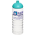 H2O Active® Treble 750 ml -urheilujuomapullo kupukannella, läpikuultava-valkoinen, aqua-blue lisäkuva 1