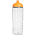 H2O Active® Treble 750 ml -urheilujuomapullo kupukannella, läpikuultava-valkoinen, oranssi lisäkuva 2