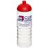 H2O Active® Treble 750 ml -urheilujuomapullo kupukannella, läpikuultava-valkoinen, punainen lisäkuva 1
