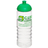 H2O Active® Treble 750 ml -urheilujuomapullo kupukannella, läpikuultava-valkoinen, vihreä lisäkuva 1