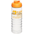 H2O Active® Treble 750 ml -urheilujuomapullo läppäkannella, läpikuultava-valkoinen, oranssi lisäkuva 1