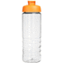 H2O Active® Treble 750 ml -urheilujuomapullo läppäkannella, läpikuultava-valkoinen, oranssi lisäkuva 2