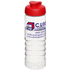 H2O Active® Treble 750 ml -urheilujuomapullo läppäkannella, läpikuultava-valkoinen, punainen lisäkuva 1