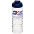 H2O Active® Treble 750 ml -urheilujuomapullo läppäkannella, läpikuultava-valkoinen, sininen lisäkuva 1