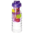 H2O Active® Treble 750 ml pullo, läppäkansi ja uuttaja, läpikuultava-valkoinen, violetti lisäkuva 1