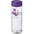 H2O Active® Treble 750 ml vesipullo kierrekannella, läpikuultava-valkoinen, violetti lisäkuva 1