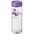 H2O Active® Treble 750 ml vesipullo kierrekannella, läpikuultava-valkoinen, violetti lisäkuva 2
