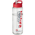 H2O Active® Vibe 850 ml -urheilujuomapullo kaatonokkakannella, läpikuultava-valkoinen, punainen lisäkuva 1