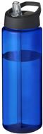 H2O Active® Vibe 850 ml -urheilujuomapullo kaatonokkakannella, sininen, musta liikelahja logopainatuksella