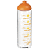 H2O Active® Vibe 850 ml -urheilujuomapullo kupukannella, läpikuultava-valkoinen, oranssi lisäkuva 1