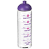 H2O Active® Vibe 850 ml -urheilujuomapullo kupukannella, läpikuultava-valkoinen, violetti lisäkuva 1