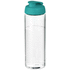 H2O Active® Vibe 850 ml -urheilujuomapullo läppäkannella, läpikuultava-valkoinen, aqua-blue liikelahja logopainatuksella