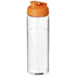 H2O Active® Vibe 850 ml -urheilujuomapullo läppäkannella, läpikuultava-valkoinen, oranssi liikelahja logopainatuksella