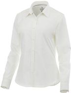 Hamell pitkähihainen naisten stretch-paita, valkoinen liikelahja logopainatuksella