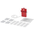 Haste-ensiapusetti, 10 tuotetta, punainen liikelahja logopainatuksella