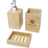 Hedon 3-osainen kylpyhuonetarvikesarja bambusta, luonnollinen lisäkuva 1