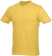 Heros-t-paita, lyhyet hihat, miesten, keltainen liikelahja logopainatuksella