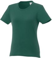 Heros-t-paita, naisten, lyhyet hihat, metsä-vihreä liikelahja logopainatuksella