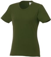 Heros-t-paita, naisten, lyhyet hihat, sotilaallinen-vihreä liikelahja logopainatuksella